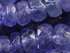 Blue Tanzanite Small Micro Faceted Roundels, 25 PIECES, (25TNZ2-3FRNDL)